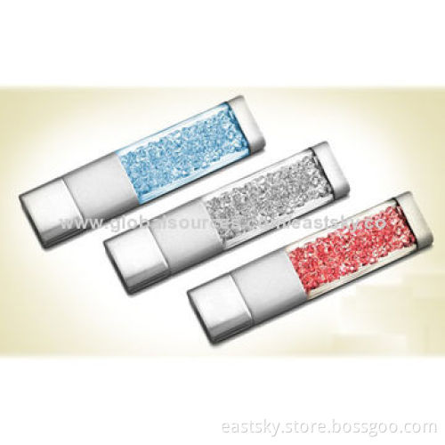 Colorful Crystal USB Flash Drive, 64MB to 32GB Memory Capacity, OEM Orders are WelcomeNew
